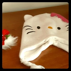 Cute girls winter hat, hello kitty